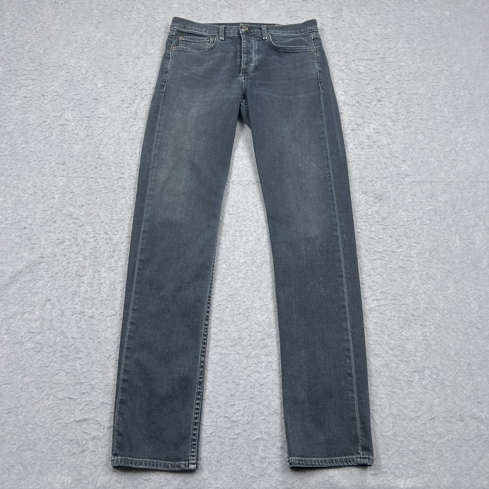rag & bone Men's Slim Straight Jeans in Charcoal Gray